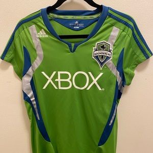 Adidas Clima Cool Seattle Sounders Xbox Green Soccer Jersey MLS Women’s